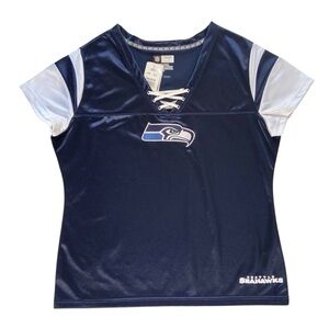NEW NFL Team Apparel Shirt Women’s XL Seahawks Embroidered Logo Football Jersey